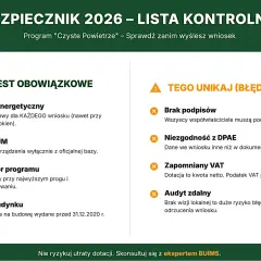 Lista kontrolna programu "Czyste Powietrze": obowiązkowe elementy i błędy do uniknięcia.