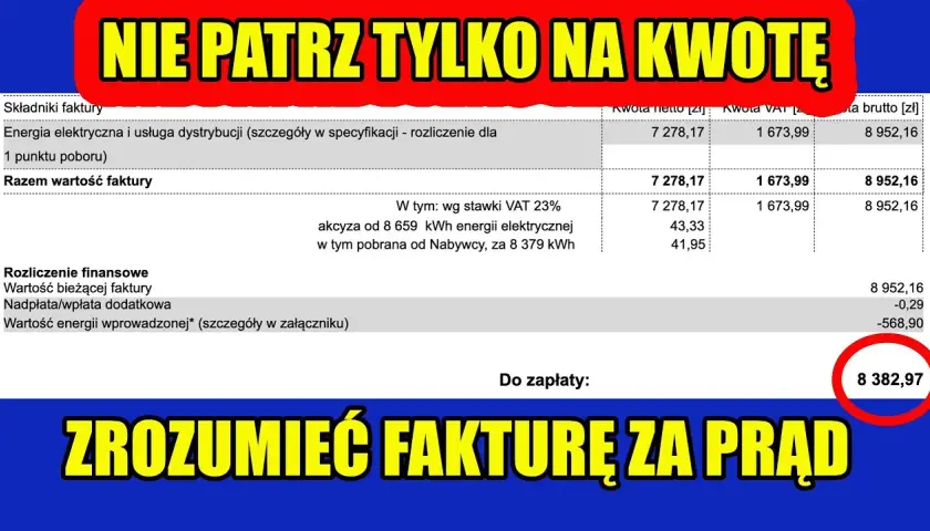 Jak odczytać fakturę za fotowoltaikę i uniknąć nieporozumień